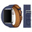 Blue 59 Double Tour Genuine Leather Wrap Bracelet For Apple Watch Series 38mm, 40mm, 41mm, 42mm, 44mm, 45mm, 46mm, 49mm All Models On Sale