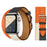 Indigo Orange Gray Double Tour Leather Wrap Watch Bracelet For Apple Watch On Sale