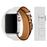 White Double Tour Genuine Leather Wrap Bracelet For Apple Watch Series 38mm, 40mm, 41mm, 42mm, 44mm, 45mm, 46mm, 49mm All Models On Sale