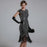 Silver O-Neck 1920s Vintage Party Inspired Fringe Flapper Dress On Sale