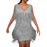 Grey Sequin Tassel Fringe Mini Dress On Sale
