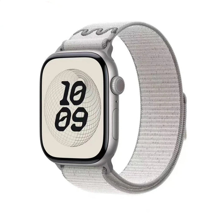 Hazy Gray Nylon Sport Loop Watch Straps Collection For Apple Watch 38mm, 40mm, 41mm, 42mm, 44 mm, 45mm, 46mm, 49mm On Sale