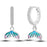 Mermaid Tail Elegant Ocean-Inspired 925 Sterling Silver Hoop Earrings On Sale 