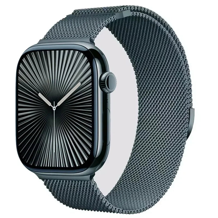 Light Green Stainless Steel Mesh Watch Band With Magnetic Clasp For Apple Watch Band 38mm, 40mm, 41mm, 42mm, 44mm, 45mm, 46mm, 49mm On Sale