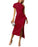 Elegant Asymmetric One Shoulder Cocktail Party Ruched Side Slit Red Dress On Sale