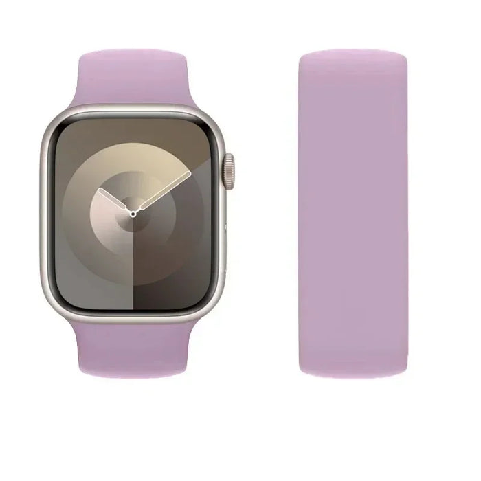 Light Purple Solo Loop Silicone Watch Band For Apple Watch On Sale