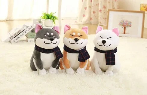 Cute Scarf Shiba Inu Dog Plush Toy On Sale
