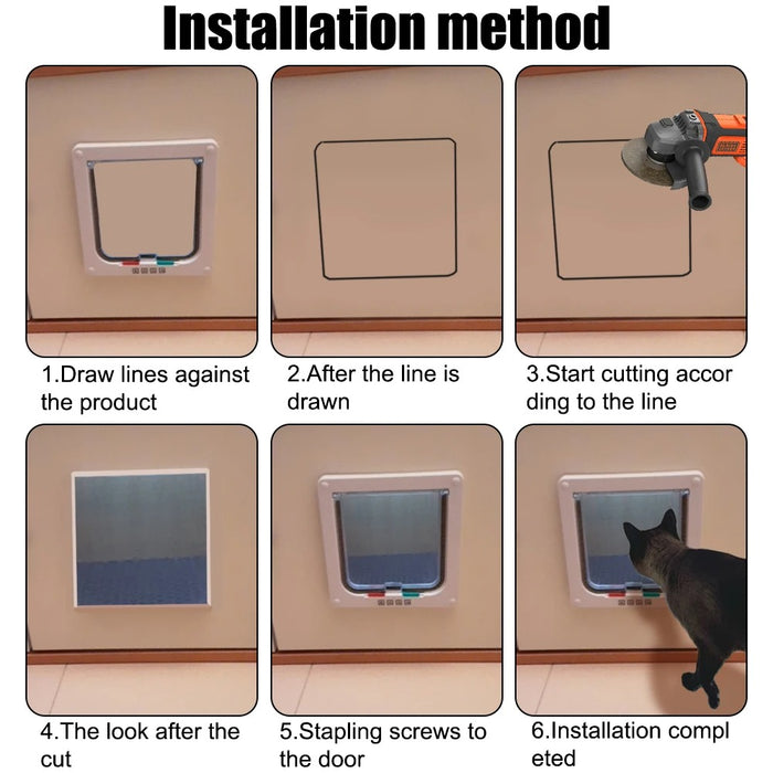 How to install easy controllable pet door gate?