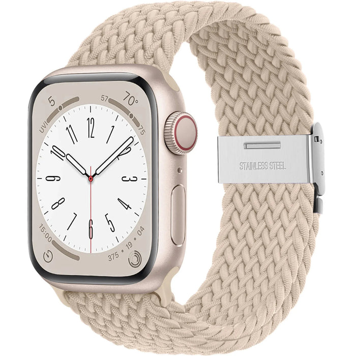 Meat Pink Stretchable Braided Loop Apple Watch Bracelet For iWatch Series On Sale