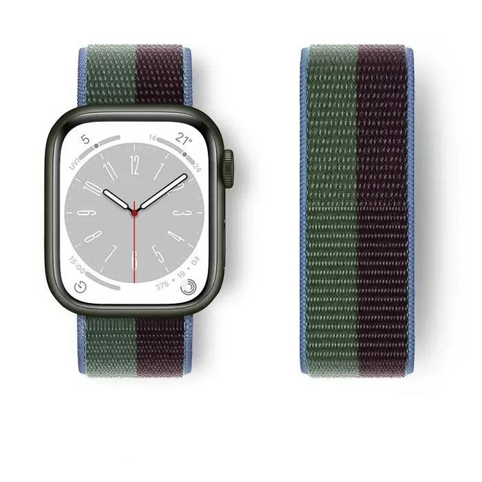 Midnight Green Nylon Watch Strap For Apple Watch 38mm, 40mm, 41mm, 42mm, 44mm, 46mm, 45mm, 49mm On Sale
