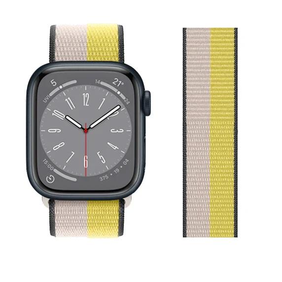 Oat Milk Lemon Zest Apple Watch Band Straps For iWatch Series 10, 9, Ultra, 8, SE, 7, 6, 5, 4, 3 On Sale