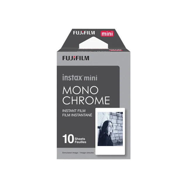 Monochrome Fujifilm Instax Mini Film 10 Sheets Exposures Papers Color Design for Fuji Mini Instant Film Camera On Sale