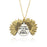 Gold Sunflower Open Locket Pendant Necklace On Sale
