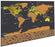 Deluxe World Scratch Off Map Of The World Wall Decal Poster