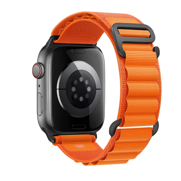 Orange Black Alpine Loop Collection For Apple Watch Series On Sale