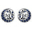 Elegant Blue Moon Whale Tail Ocean-Inspired 925 Sterling Silver Stud Earrings On Sale