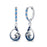 Whale Tail And Waves Elegant Ocean-Inspired 925 Sterling Silver Hoop Earrings On Sale