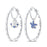 Elegant Ocean-Inspired 925 Sterling Silver Hoop Earrings On Sale