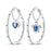 Elegant Ocean-Inspired 925 Sterling Silver Hoop Earrings On Sale