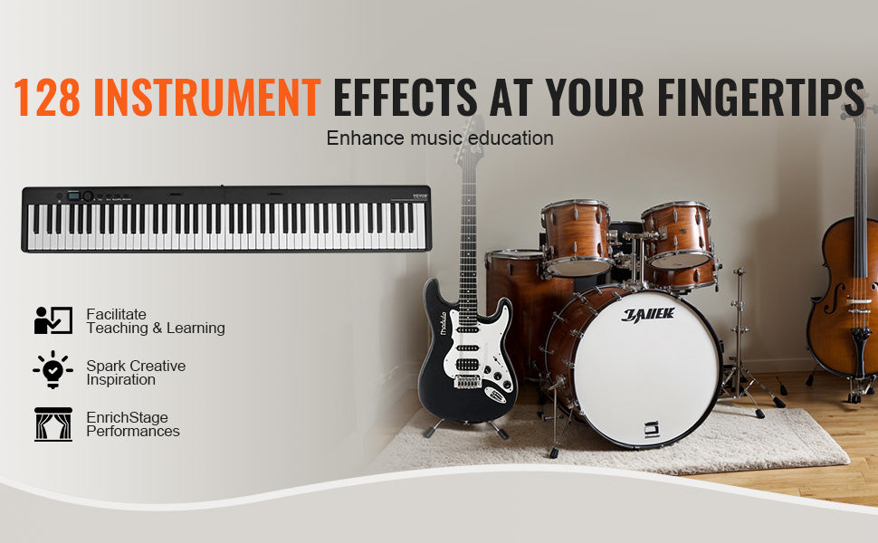 88 Keys Portable Folding Digital Piano Set With Sustain Pedal On Sale