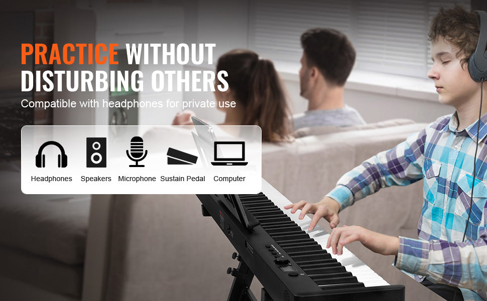 88 Keys Portable Folding Digital Piano Set With Sustain Pedal On Sale