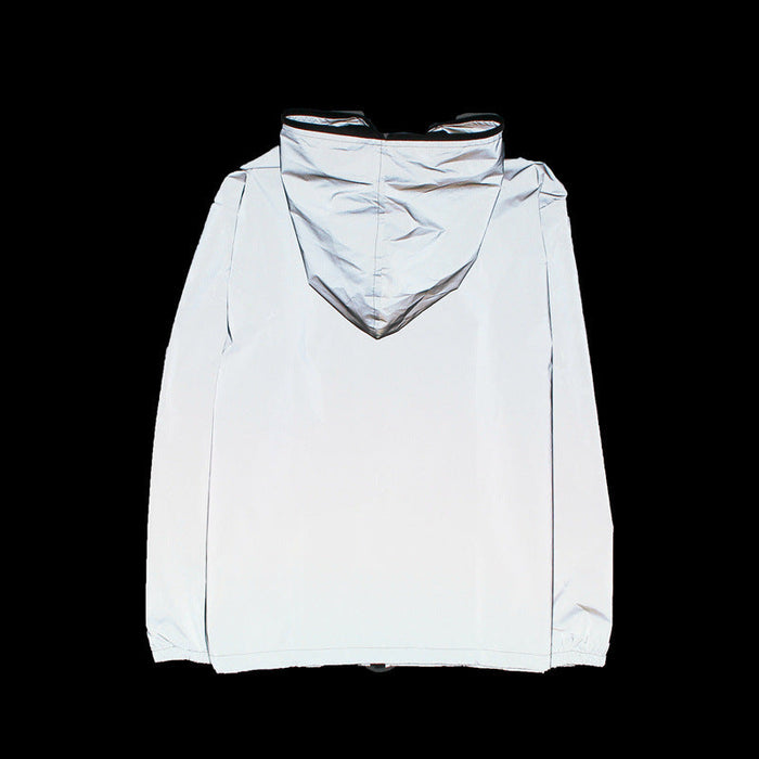 Reflective Cycling Hooded Windbreaker Jacket On Sale