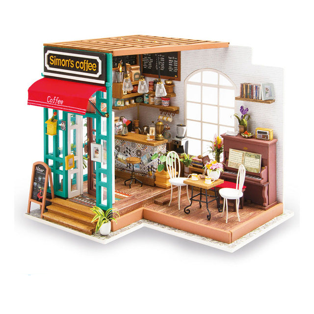 Simon's Coffee Miniature Cafe Dollhouse 3D Model Building Kits On Sale