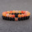 1 Set Red Weathered Stone Couple Bracelets On Sale