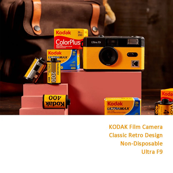 KODAK Vintage Retro Ultra F9 35mm Reusable Film Camera Bundle