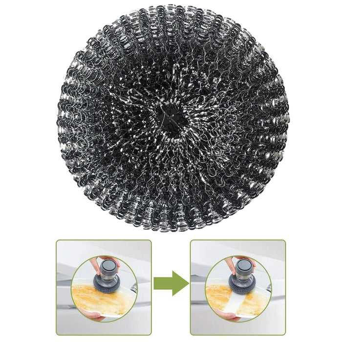 Steel Wire Pot Cleaning Scrubber Brush On Sale