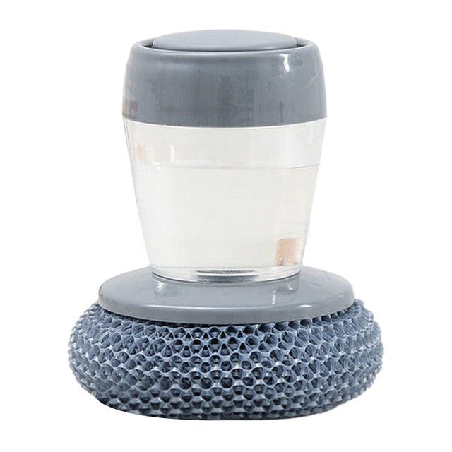 Soap Dispensing Pot Cleaning Scrubber Brush