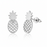 Silver Pineapple Stud Earrings On Sale