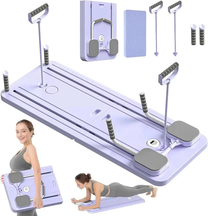 6-in-1 Foldable Multi-Purpose Purple Pilates Exercise Board For Abdominal And Core Strength Workout Training On Sale