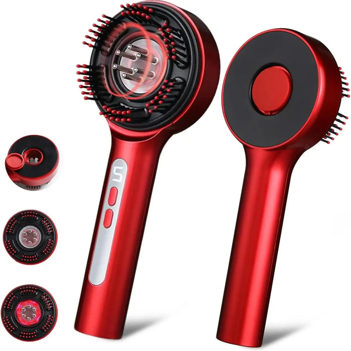 Red Light Scalp Massager Comb with Vibration and Serum Applicator – 3 Modes Rechargeable Hair Care Brush On Sale