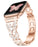 Rose Gold Butterfly Rhinestone Stainless Steel Adjustable Chain Watch Band For Apple Watch 38mm 40mm 42mm 44mm 45mm 49mm On Sale