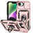 Rose Gold Rugged Armor Phone Case With Camera Cover For iPhone Pro Max, Plus, 16, 15, 14, 13, 12 On Sale