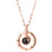 I Love You in 100 Languages Projection Necklace Pendant In Round Shape Rose Gold On Sale