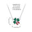 925 Sterling Silver Green Lucky Cloverleaf And Ladybug Necklace Jewelry On Sale