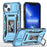 Sky Blue Armor Protection iPhone Case with Kickstand and Camera Cover On Sale