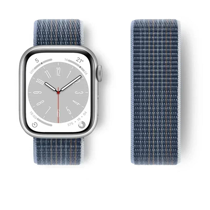 Storm Blue Nylon Watch Straps Collection For Apple Watch 38mm, 40mm, 42mm, 44 mm On Sale