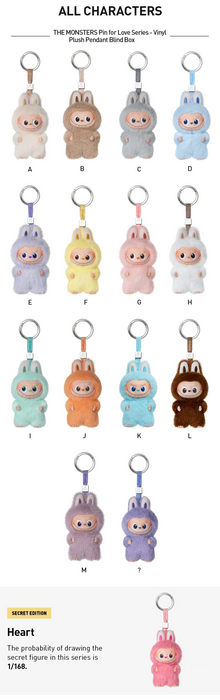 THE MONSTERS Pin For Love Series Labubu Vinyl Plush Pendant Dolls Blind Box Collection On Sale