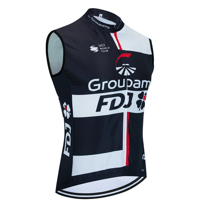 Black Sleeveless Cycling Jersey – Breathable Quick-Dry Bike Shirt with Full Zip for Road Cycling and Training On Sale