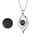 I Love You in 100 Languages Projection Necklace Pendant In Heart Spiral Drop In Silver On Sale
