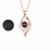 I Love You in 100 Languages Projection Necklace Pendant In Heart Spiral Drop In Rose Gold On Sale
