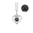 I Love You in 100 Languages Projection Necklace Pendant With Heart Shape Design In Silver On Sale