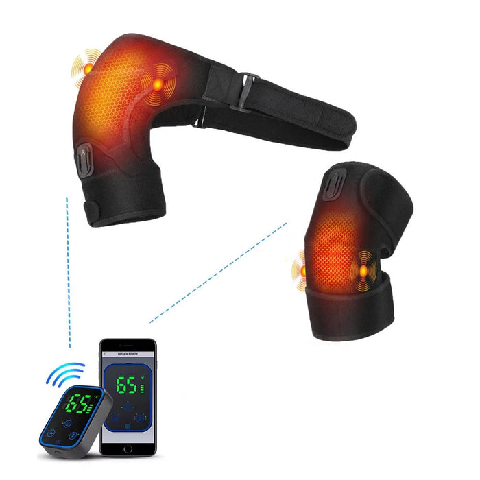Shoulder Knee Heating Pad Massager With Wireless Mobile Phone Control On Sale