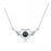 I Love You in 100 Languages Projection Necklace Pendant With Heart Angel Wings Design in Silver On Sale