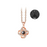 I Love You in 100 Languages Projection Necklace Pendant With Windmills Cross In Rose Gold On Sale