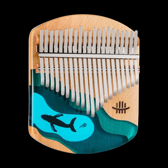 21 Keys Ocean Blue Whale Kalimba Pine Thumb Piano On Sale