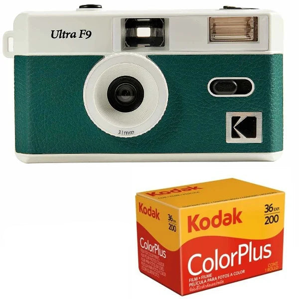 KODAK Vintage Retro Ultra F9 35mm Reusable Film Camera With Color Plus 200 Film ( 1 Roll ) Bundle On Sale